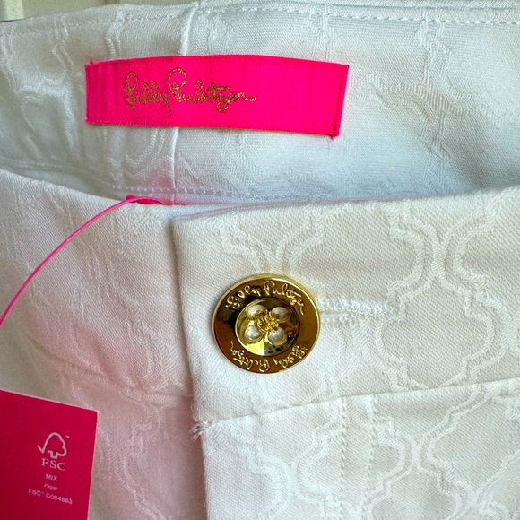 Lilly Pulitzer NWT size 7 Kelly skinny ankle pant in Resort White. - Picture 3 of 5